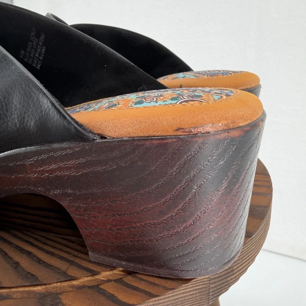 B.O.C. Womens Jenny Wedge Sandals in Black Size 11 Wedge Heel Platform Boho - Picture 4 of 8